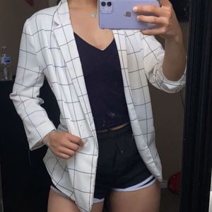 Forever 21 Grid Print Blazer